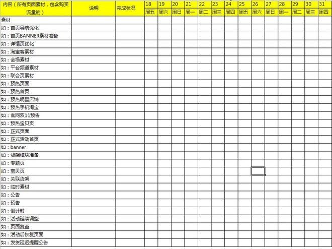 【双十一必备】双11活动表格集合资源（大客户部）