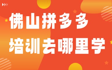 佛山拼多多培训去哪里学？零基础电商学习攻略