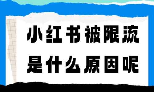 小红书账号被限流是什么原因呢？限流原因分析 - 美迪教育